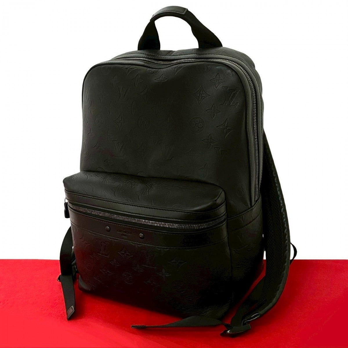 LOUIS VUITTON Backpack M44727 leather black Monogram shadow sprinter backpack