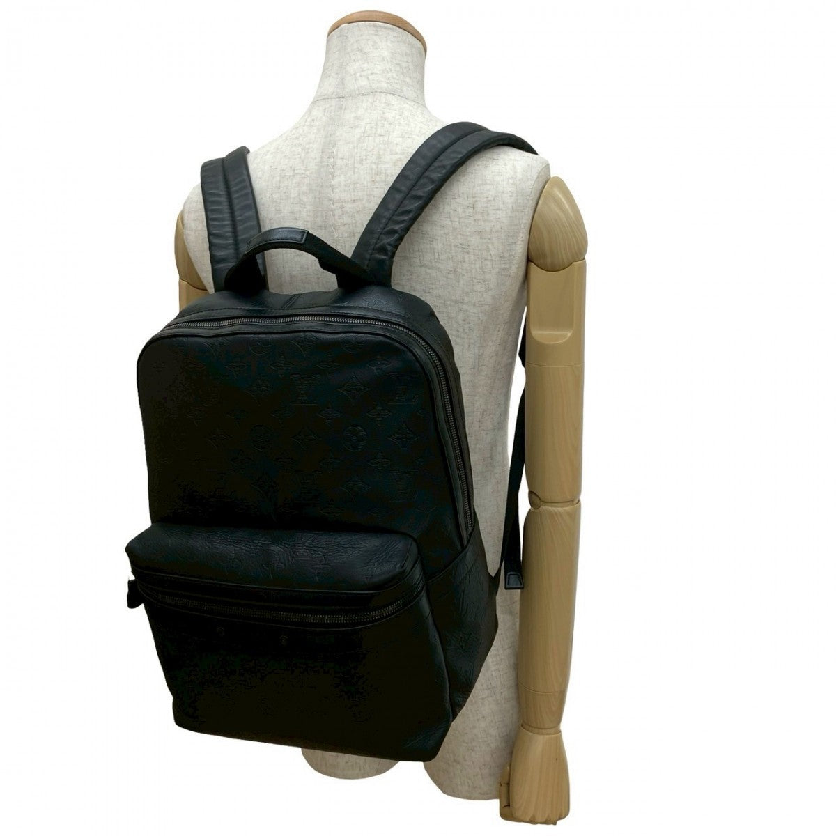 LOUIS VUITTON Backpack M44727 leather black Monogram shadow sprinter backpack