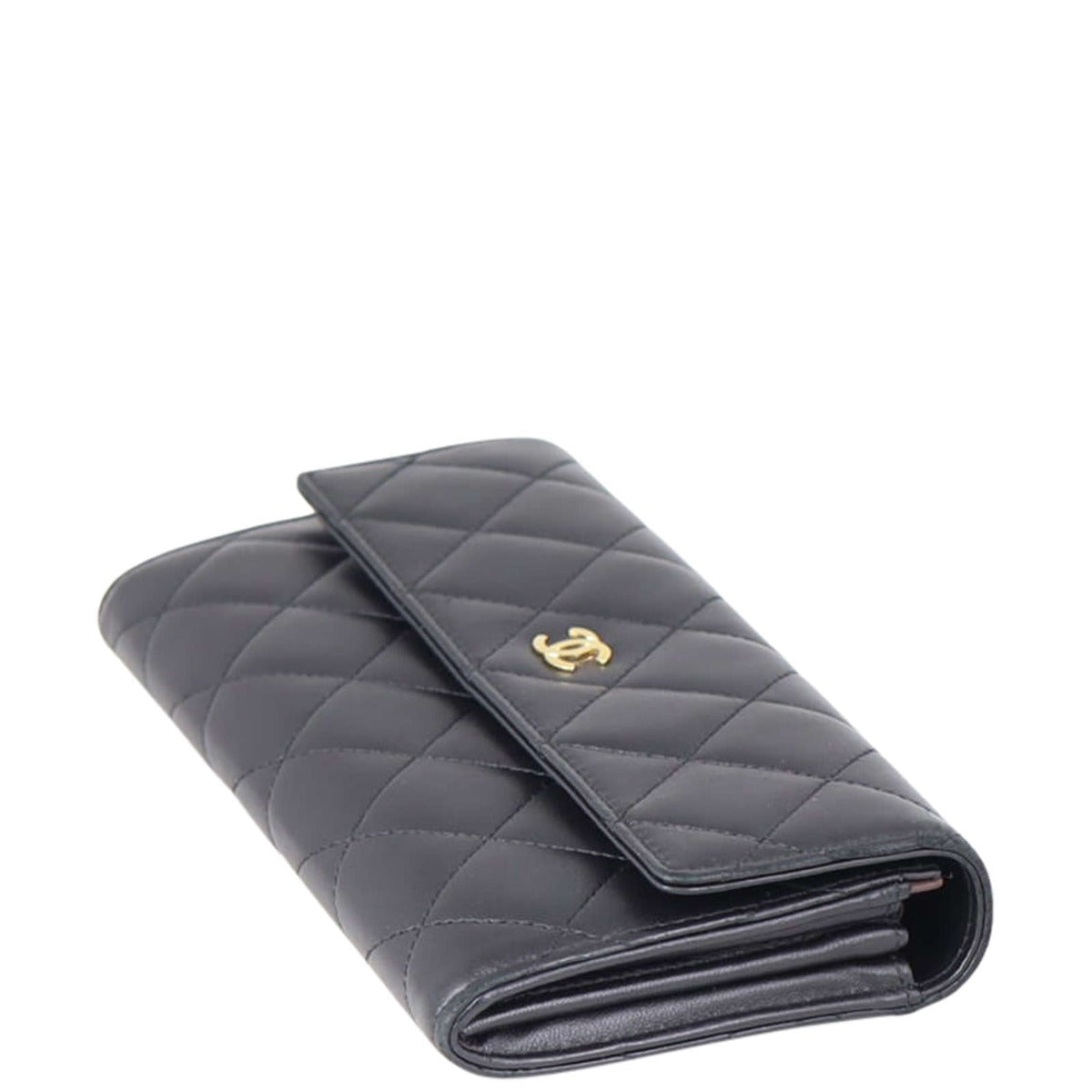 Chanel Classic Flap Long Wallet | Lambskin Gold Hardware