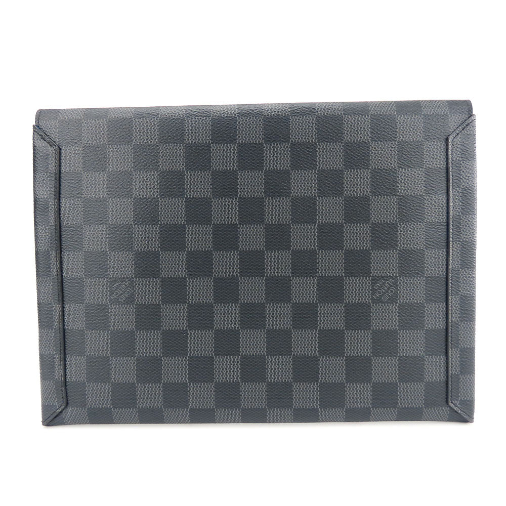 LOUIS VUITTON business bag N60255 Damier Grafitte black Alpha Triple Pouch unisex(Unisex)  d