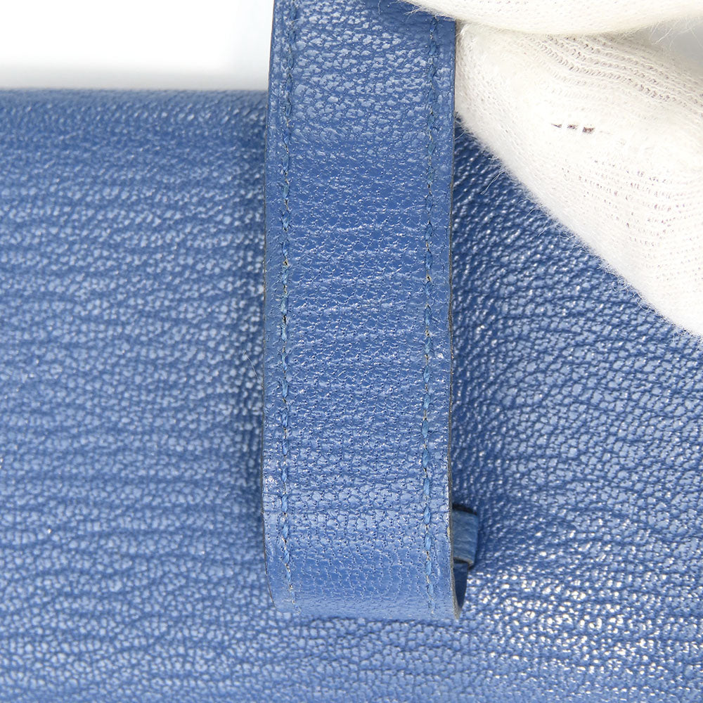 HERMES Card Case Shave blue Bean unisex(Unisex)  d