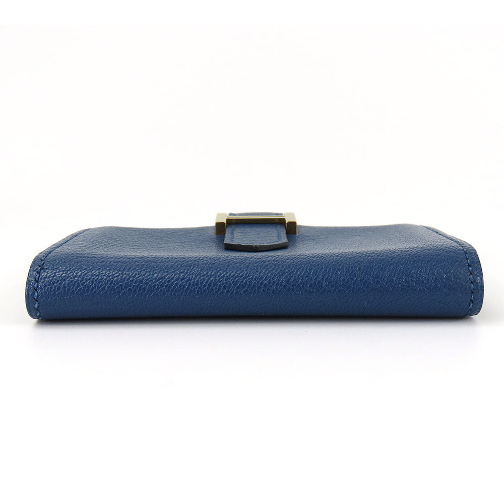 HERMES Card Case Shave blue Bean unisex(Unisex)  d