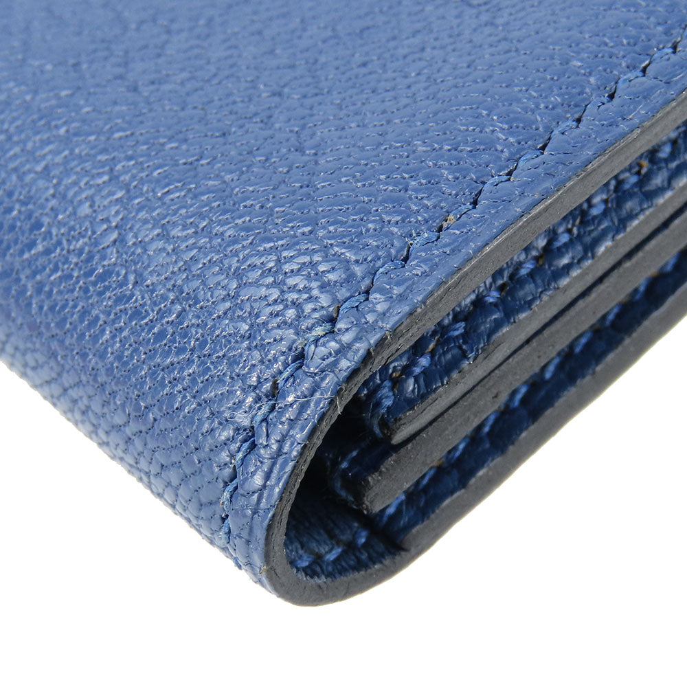 HERMES Card Case Shave blue Bean unisex(Unisex)  d