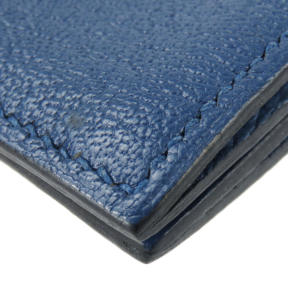HERMES Card Case Shave blue Bean unisex(Unisex)  d