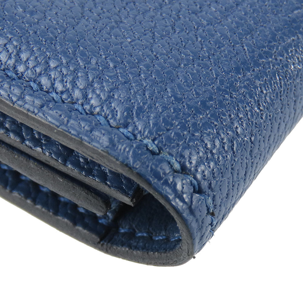 HERMES Card Case Shave blue Bean unisex(Unisex)  d