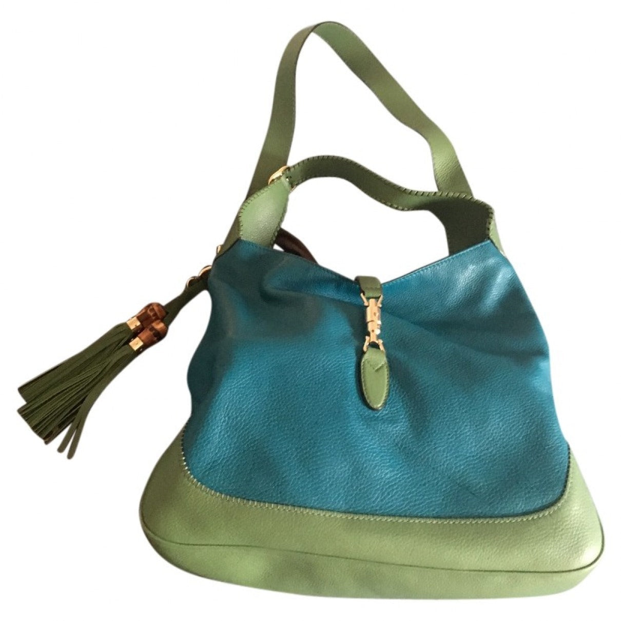 Gucci jackie    green leather handbag