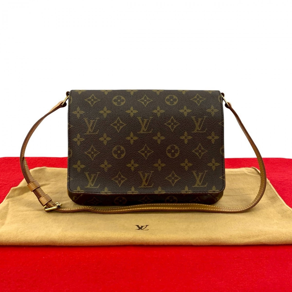 LOUIS VUITTON Shoulder Bag leather Brown Monogram M tte Tango
