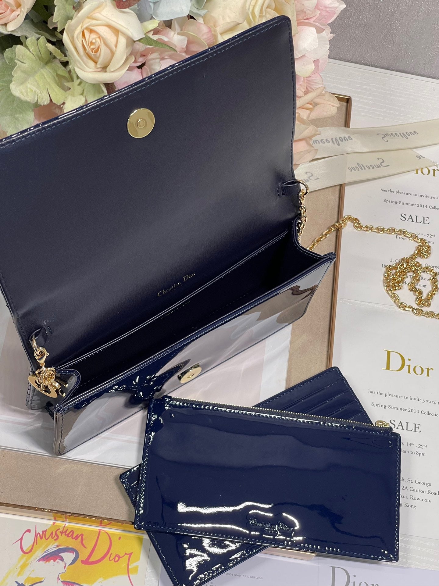 Top Quality Lady Pouch Navy, For Women, Womens Handbags 8.5in/21.5cm CD