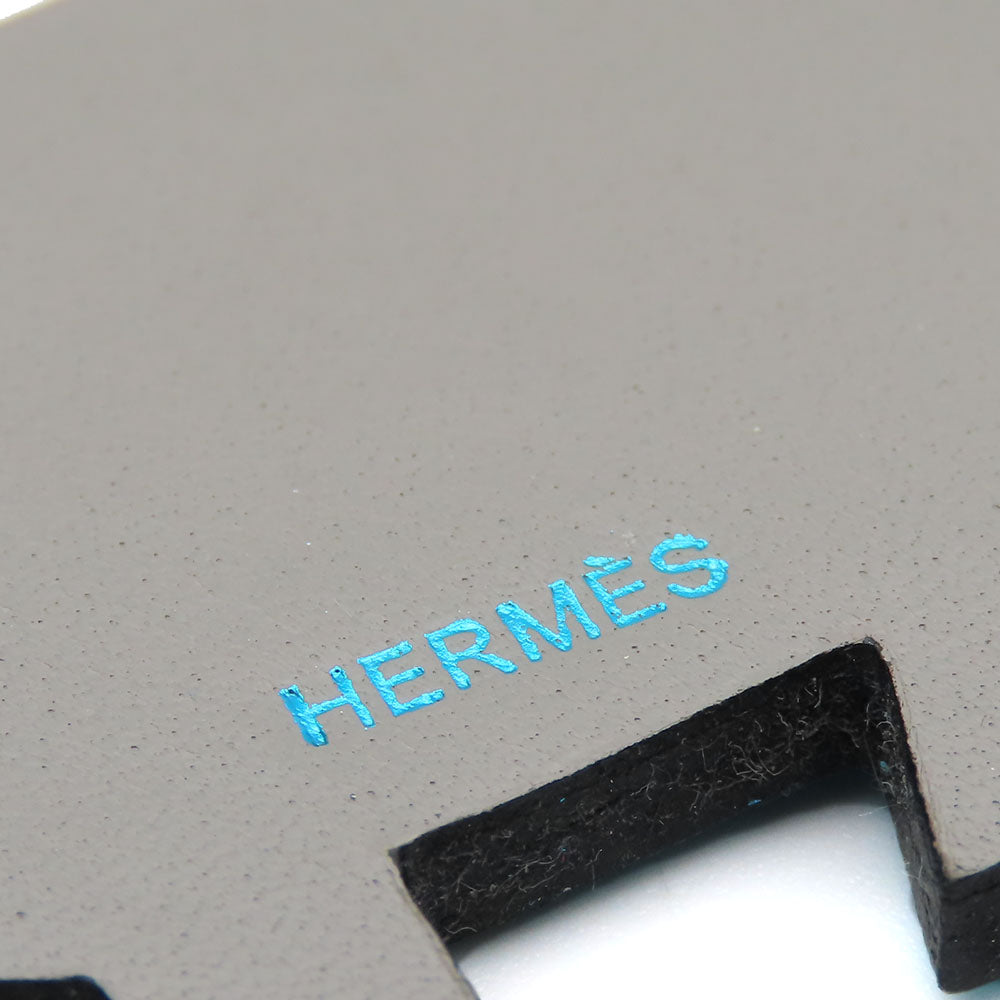 HERMES Bag charm Silver925 , Leather blue Women  d