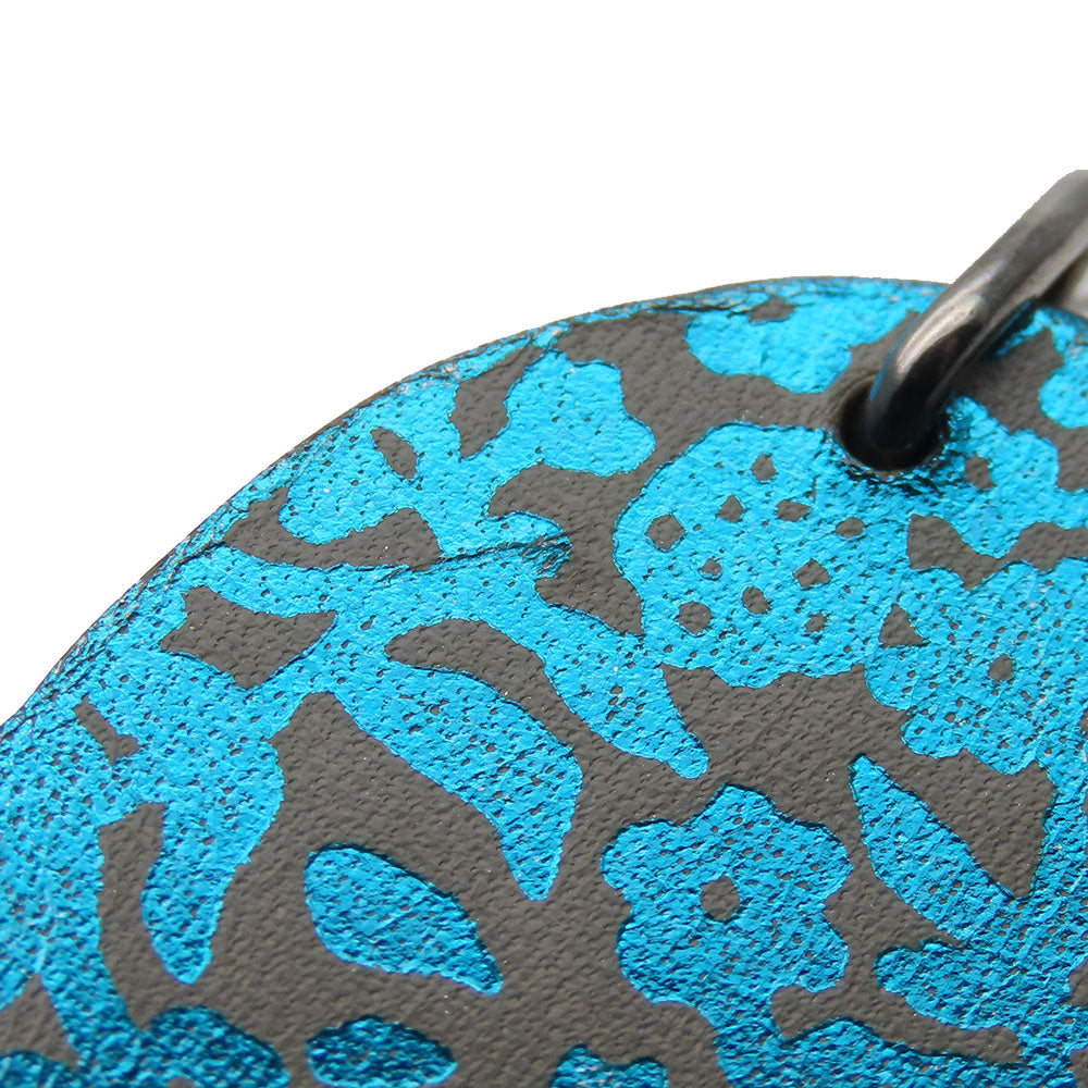 HERMES Bag charm Silver925 , Leather blue Women  d