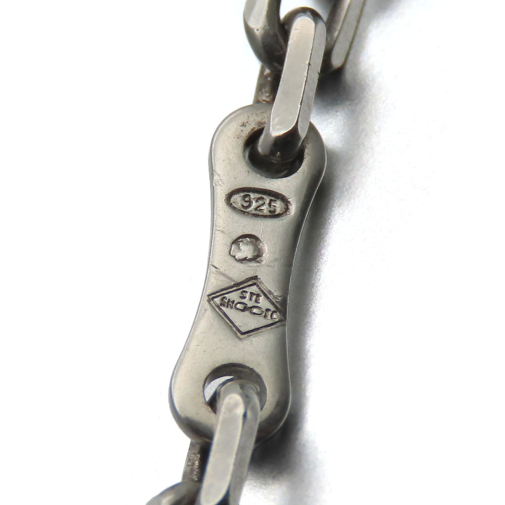 HERMES Bag charm Silver925 , Leather blue Women  d