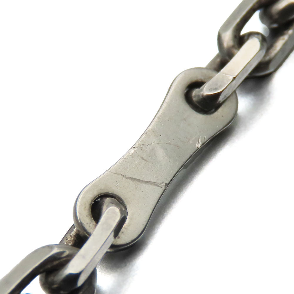 HERMES Bag charm Silver925 , Leather blue Women  d