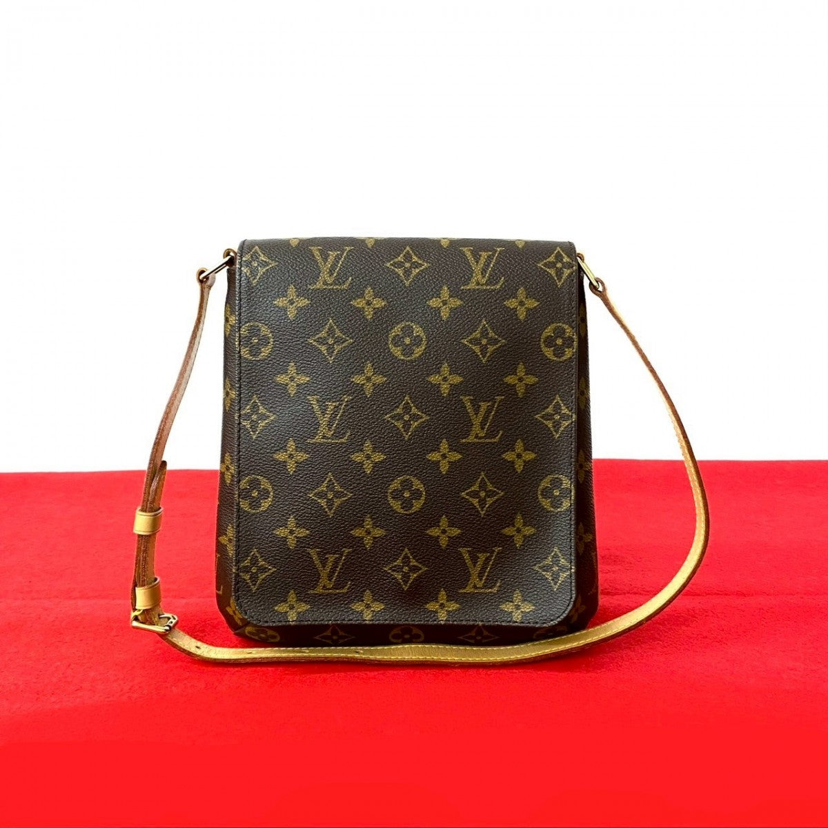 LOUIS VUITTON Shoulder Bag leather Brown Monogram M tte Salsa