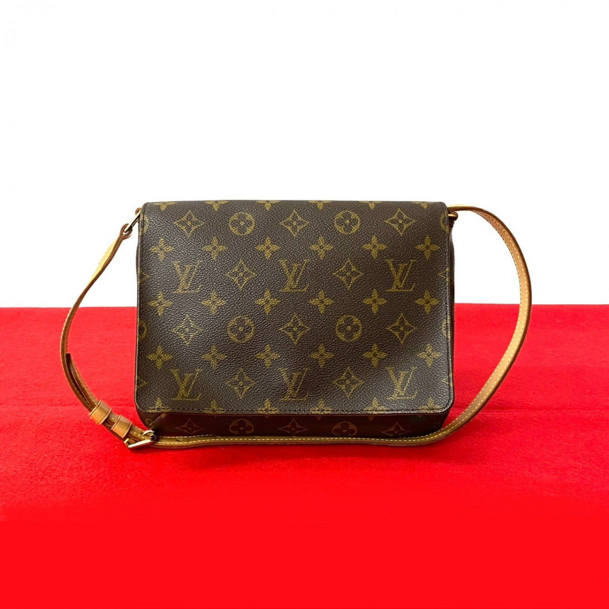 LOUIS VUITTON Shoulder Bag leather Brown Monogram M tte Tango
