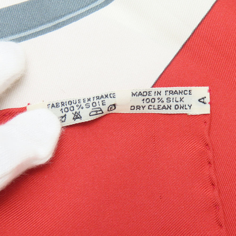 HERMES scarf silk Red Carre90 Women  d