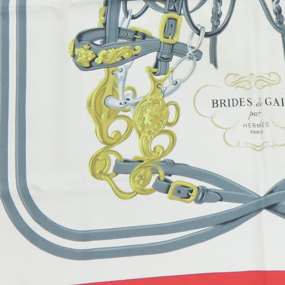HERMES scarf silk Red Carre90 Women  d