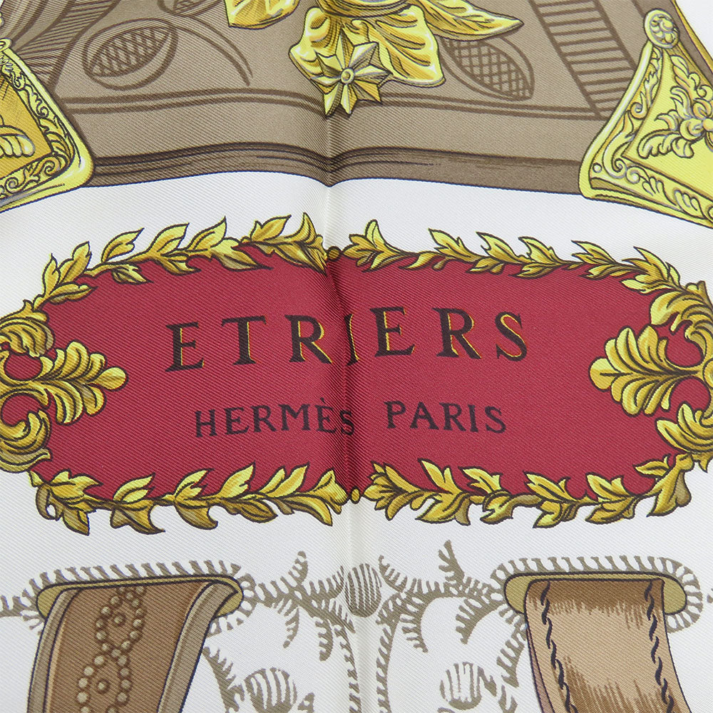 HERMES scarf silk Red Carre90 Women  d