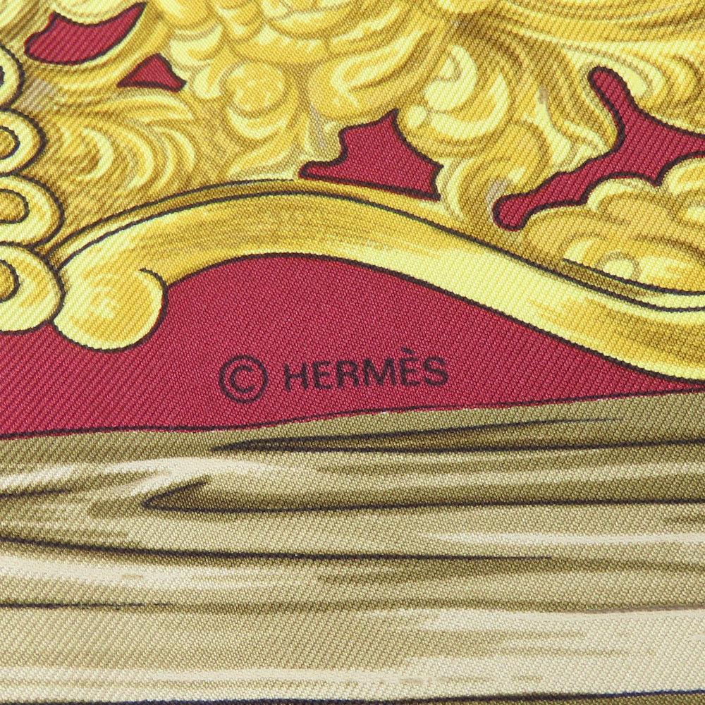 HERMES scarf silk Red Carre90 Women  d