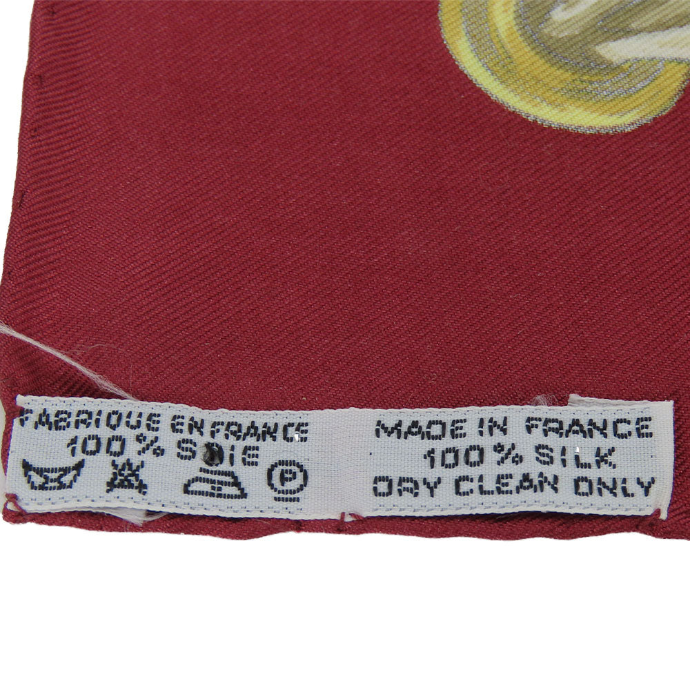 HERMES scarf silk Red Carre90 Women  d