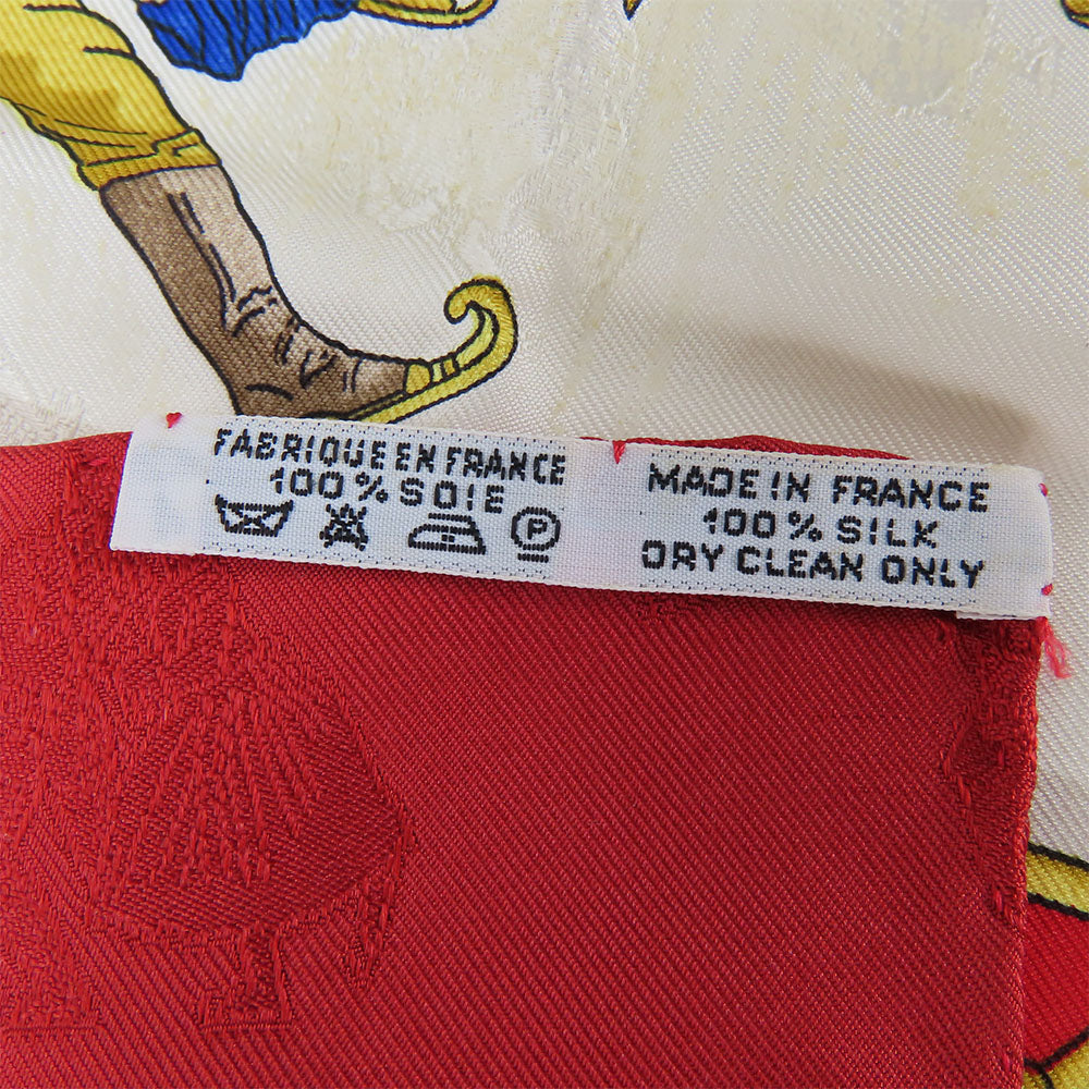 HERMES scarf silk Red Joies d'Hiver Carre90 Women  d