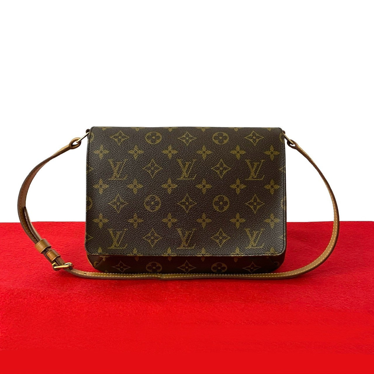 LOUIS VUITTON Shoulder Bag leather Brown Monogram M tte Tango