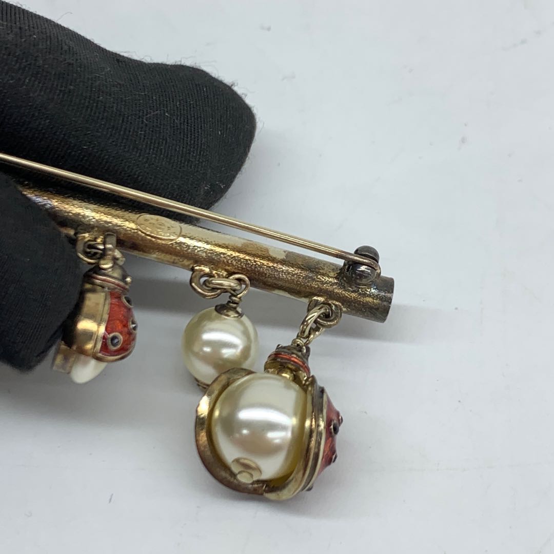Chanel Ladybug Pearl Brooch