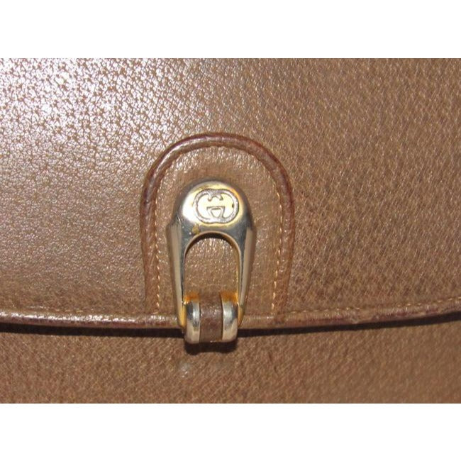 Gucci   Brown Leather With Black Flecks Shoulder Bag