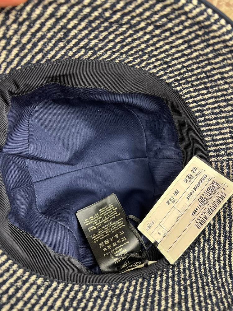 Fendi Navy/White Woven Bucket Hat