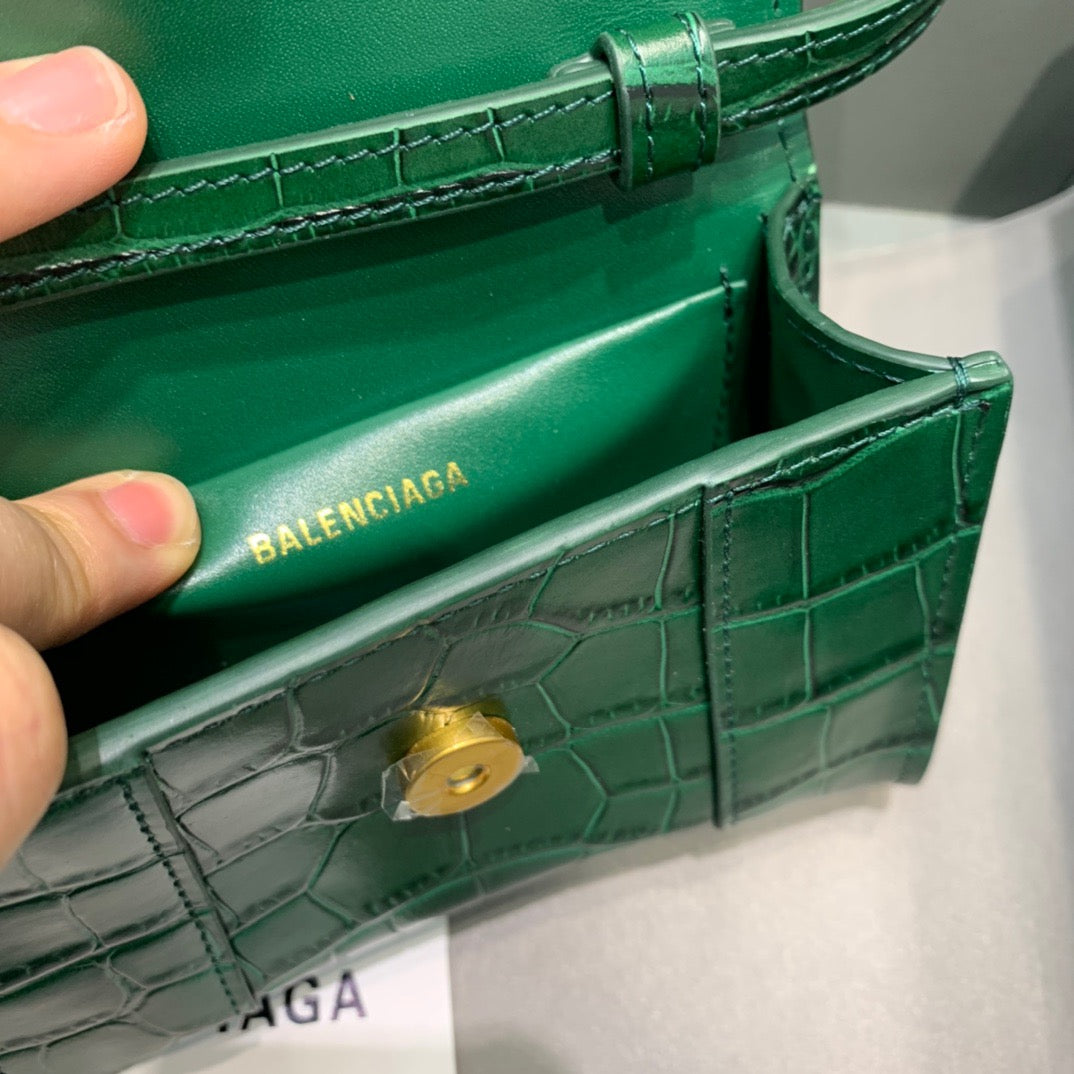 Top Quality Hourglass Mini Handbag In Green, For Women,  Bags 4.7in/12cm