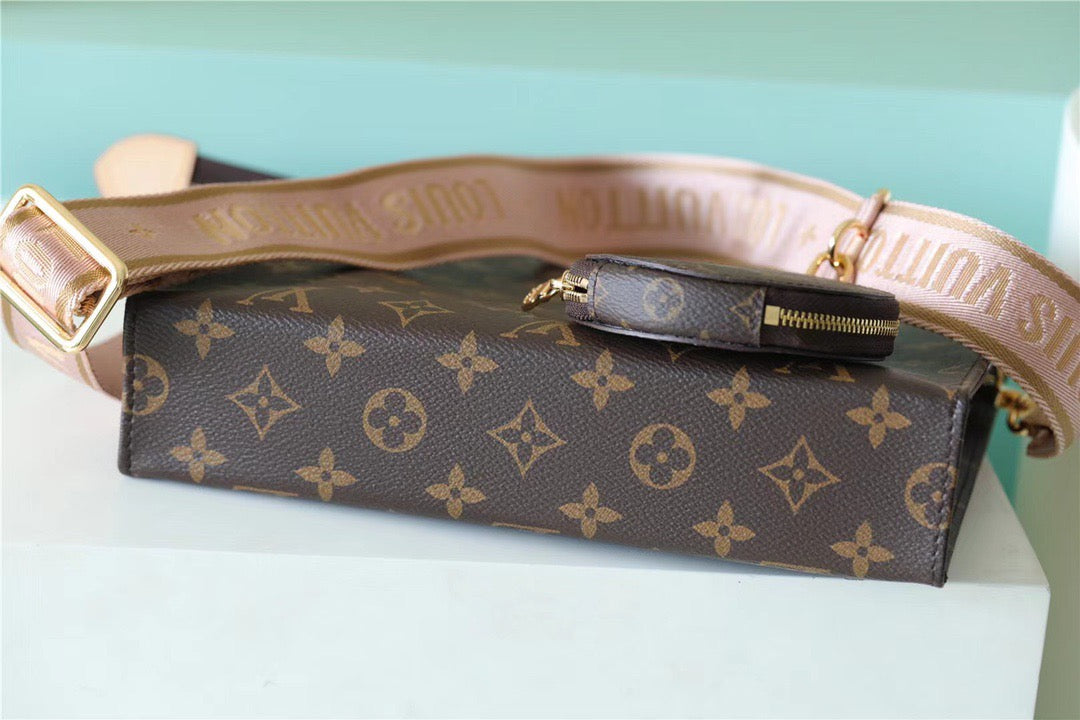 Top Quality Pochette Double Monogram Canvas For Women, Womens Bags, Shoulder And Crossbody Bags 10.2in/26cm Top Quality