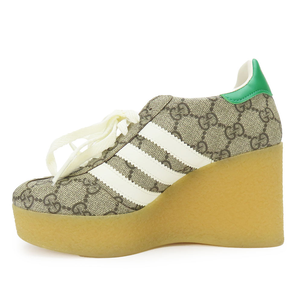 GUCCI sneakers 725655 GG Supreme canvas, leather beige Adidas Gajeel Women 34