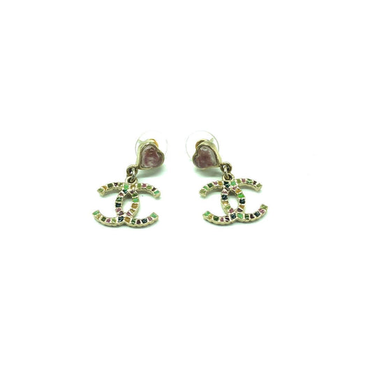 Chanel Heart CC Earrings