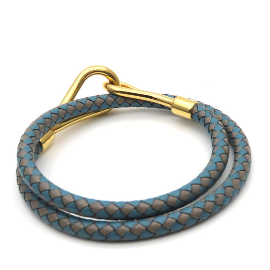 HERMES bracelet Metal, Leather blue Jumbo bless unisex(Unisex)  d