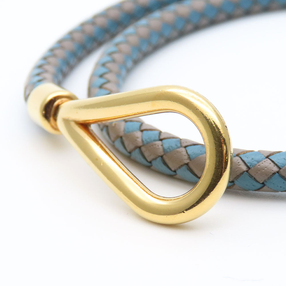 HERMES bracelet Metal, Leather blue Jumbo bless unisex(Unisex)  d