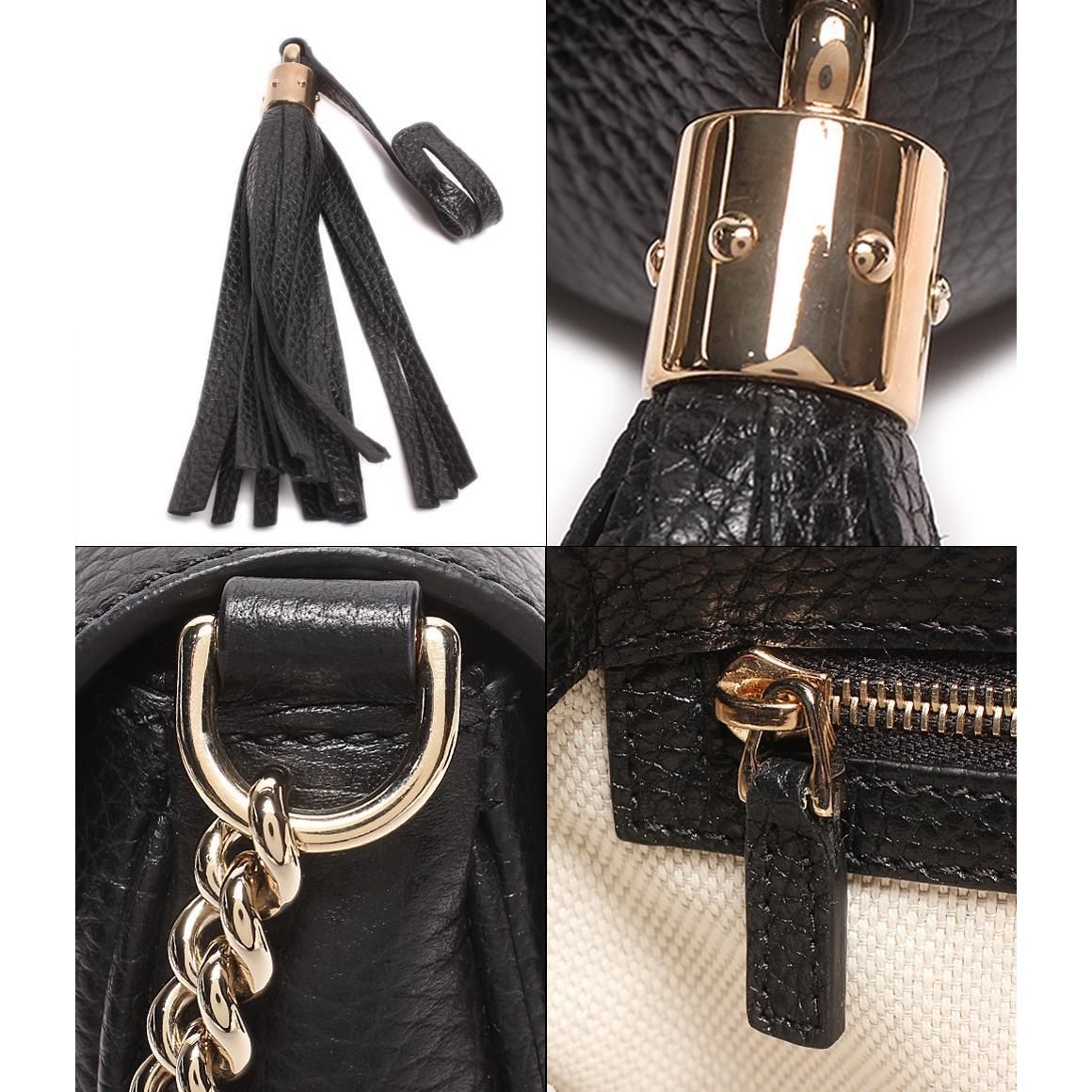 Gucci Interlocking G Soho Medium - Black Crossbody Bags, Handbags ITCOICSVVG