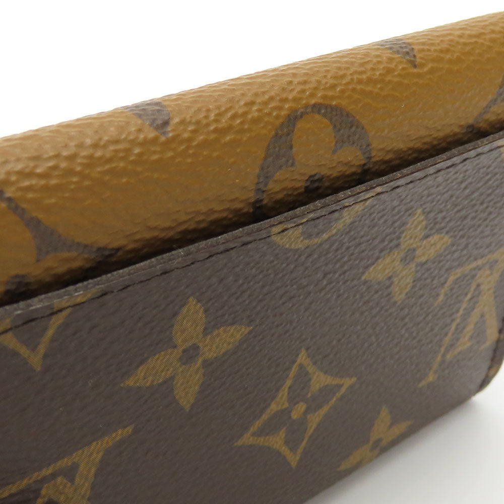 LOUIS VUITTON Bifold Wallet M82333 Monogram reverse Brown Portefeuille Rosalie Women  d