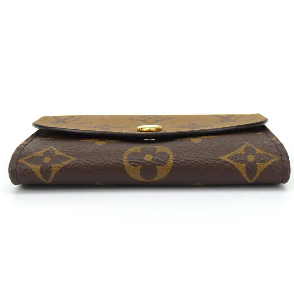 LOUIS VUITTON Bifold Wallet M82333 Monogram reverse Brown Portefeuille Rosalie Women  d