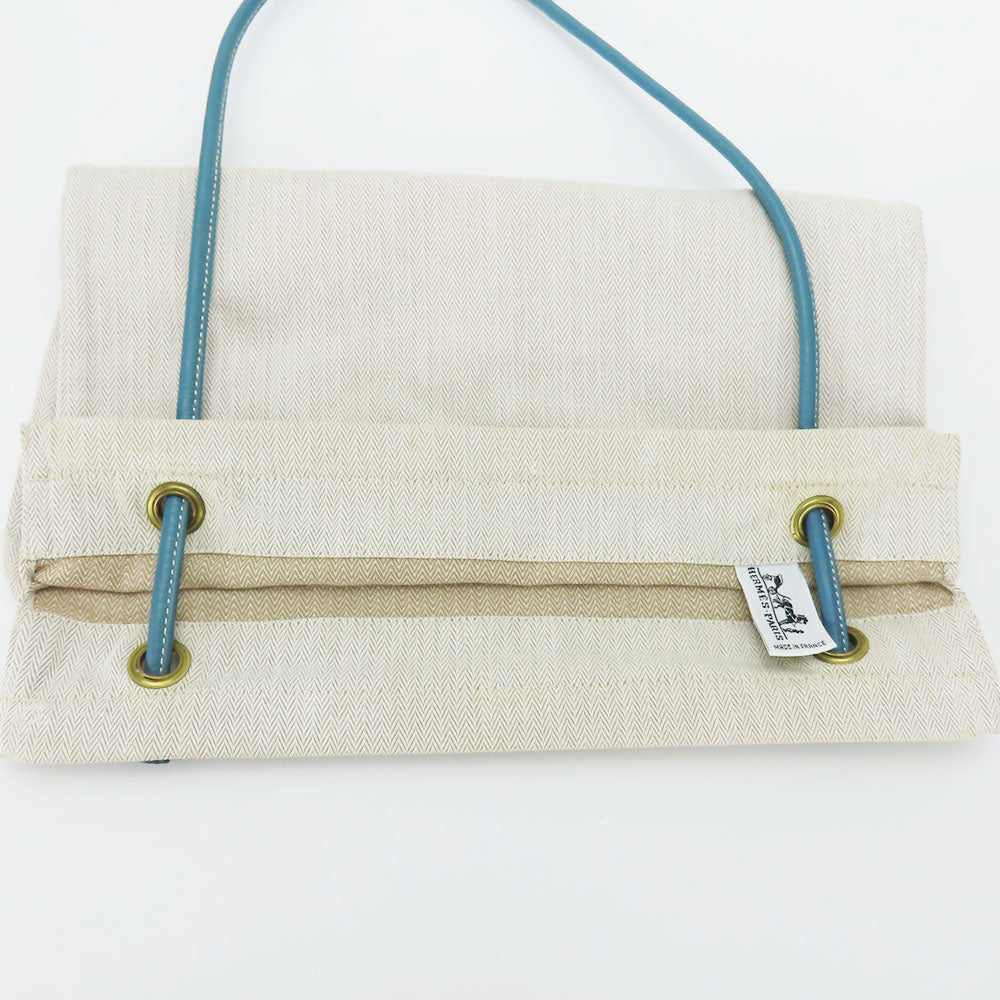 HERMES Shoulder Bag Cotton, Leather beige Alain GM unisex(Unisex)  d