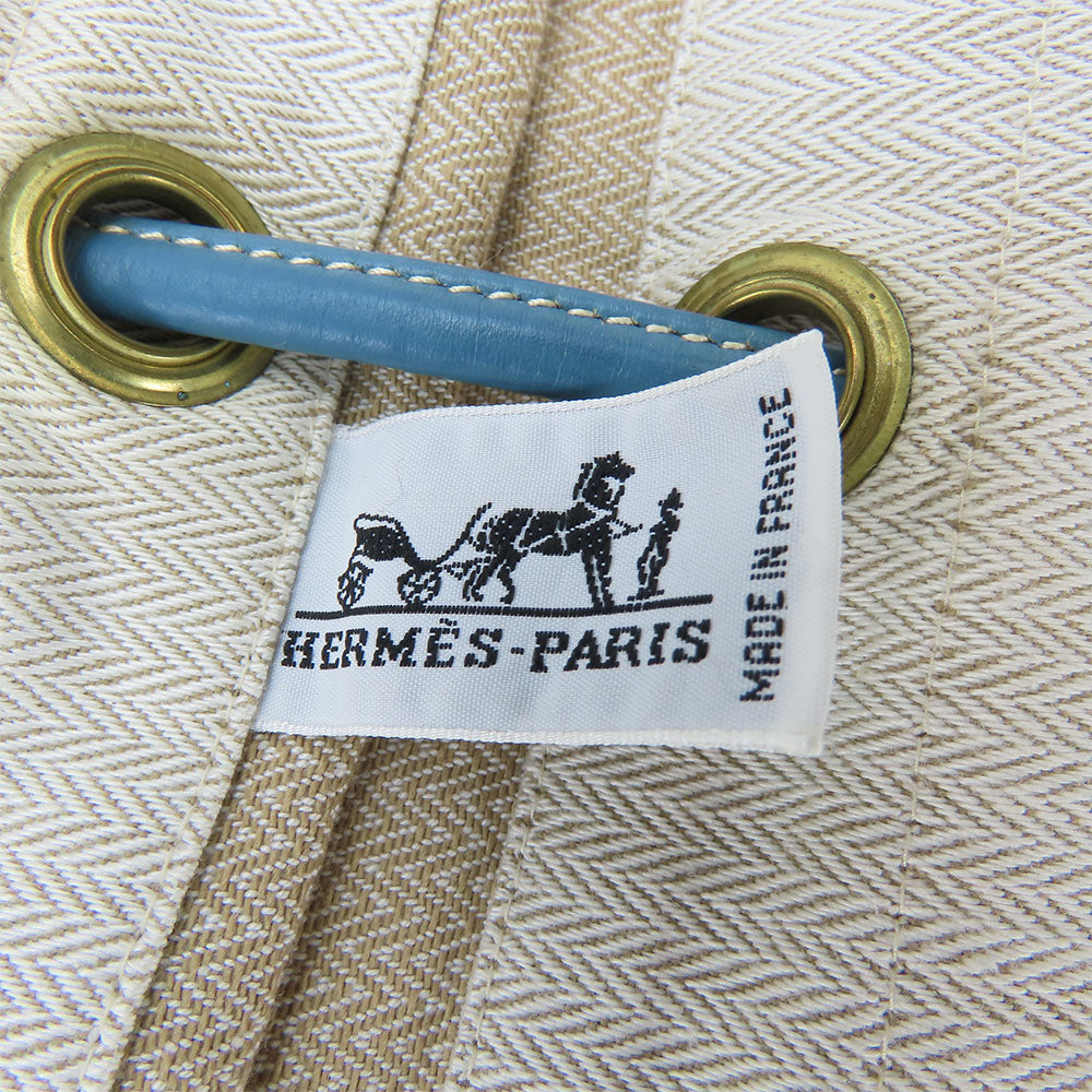 HERMES Shoulder Bag Cotton, Leather beige Alain GM unisex(Unisex)  d