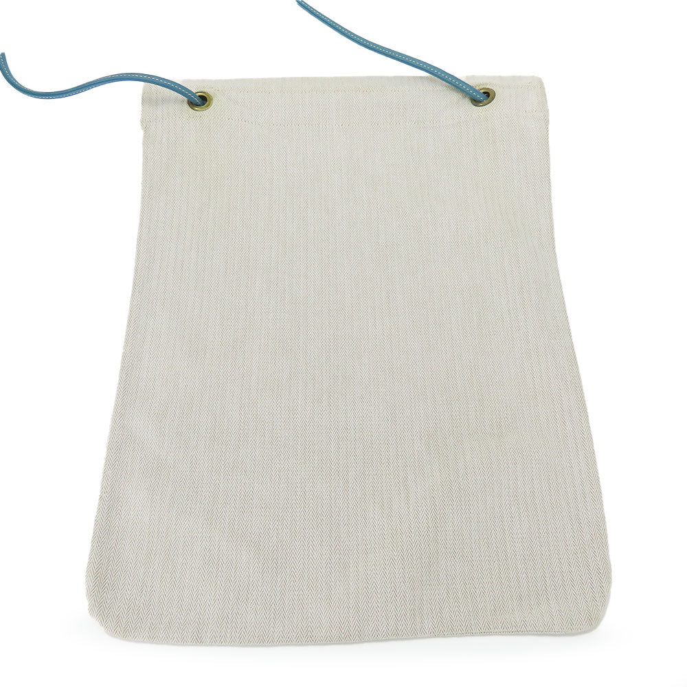 HERMES Shoulder Bag Cotton, Leather beige Alain GM unisex(Unisex)  d