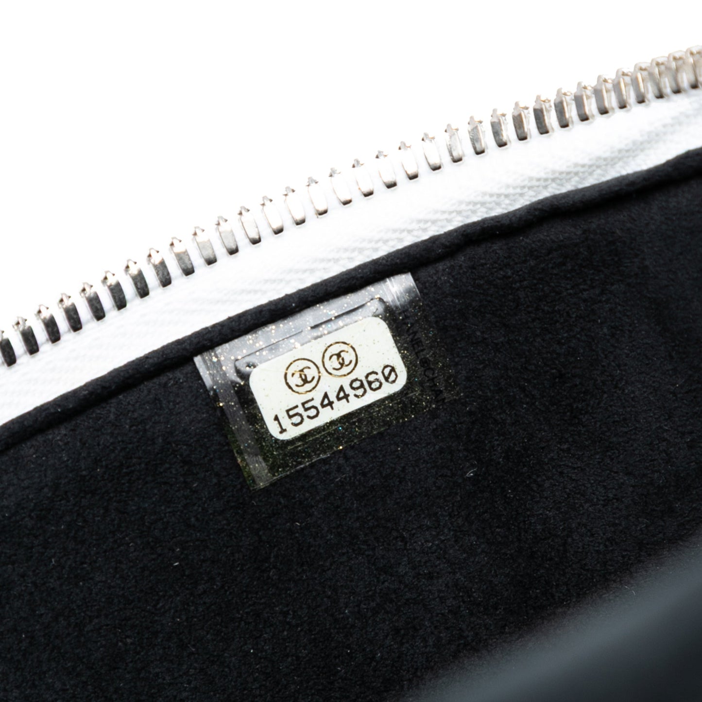 White Chanel Large Quilted Lambskin Top Handle Jewelry Box With Chain Vanity Bag