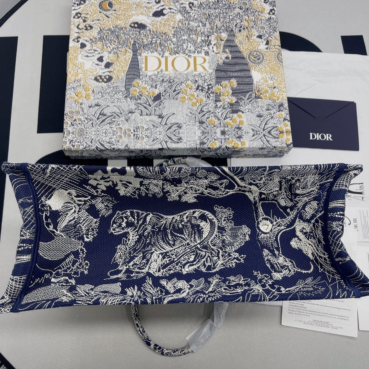 Top Quality Large Book Tote Blue Multicolor, For Women, Womens Handbags 16.5in/42cm CD M1286ZRGO_M928