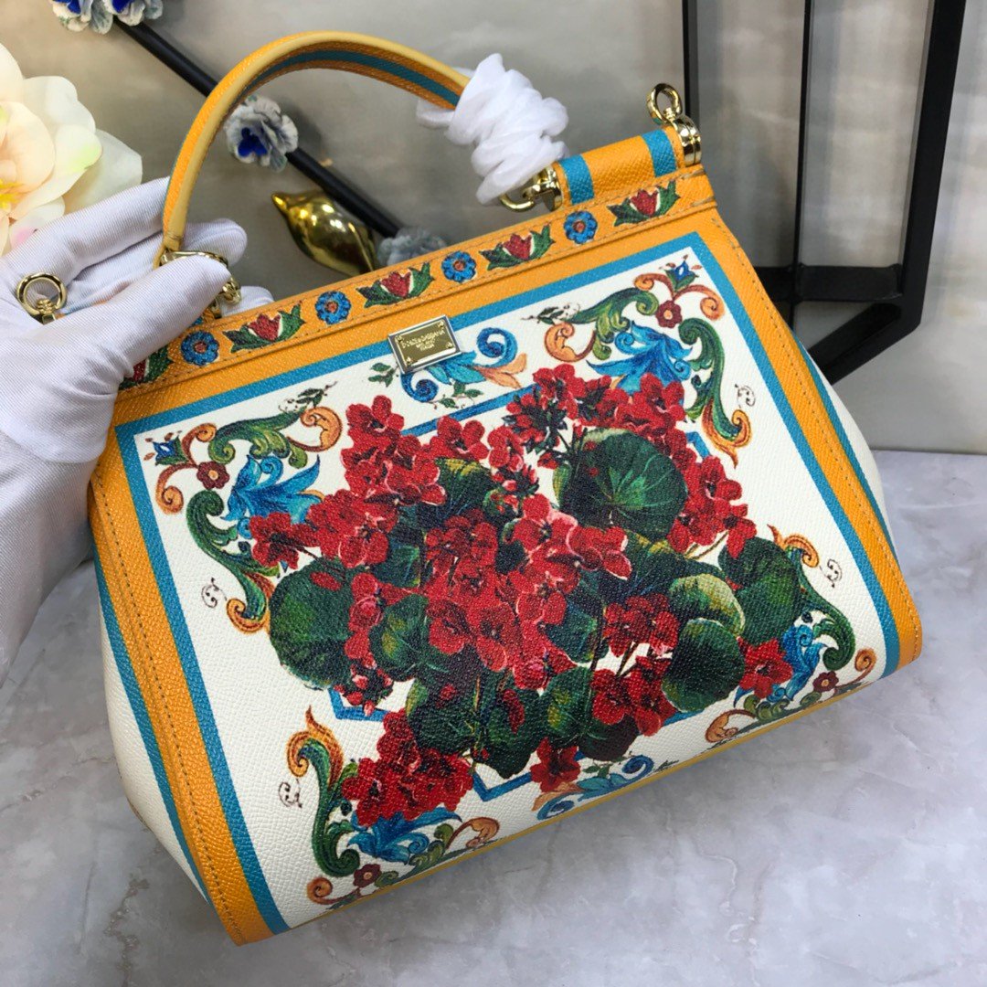 Top Quality 90s Sicily Bag With Logo Print Multicolor For Women 10.2in/26cm Top Quality