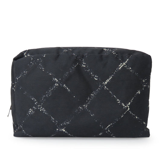 CHANEL Pouch Nylon black Travel line Women
