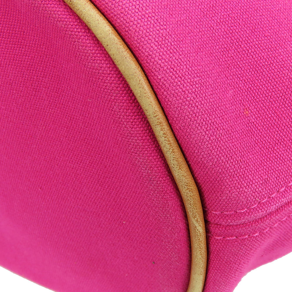 HERMES Tote Bag canvas pink Panier de Plage MM Women  d