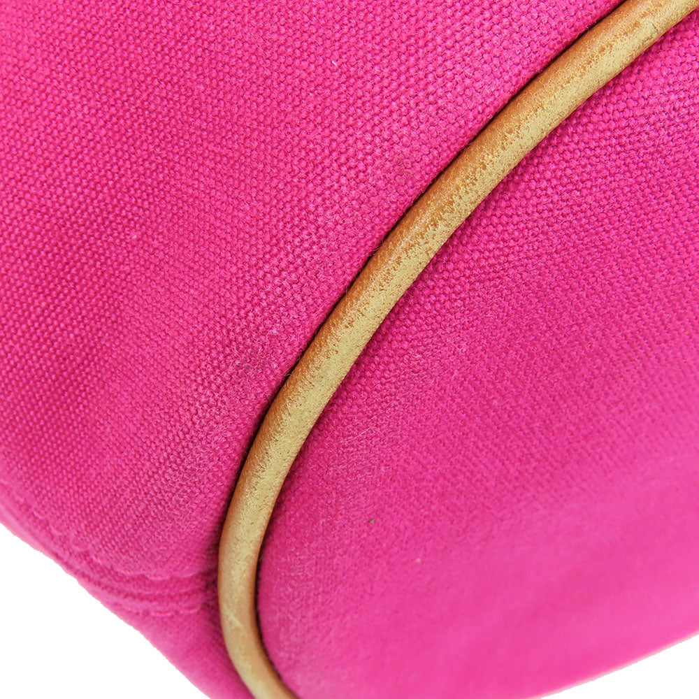 HERMES Tote Bag canvas pink Panier de Plage MM Women  d