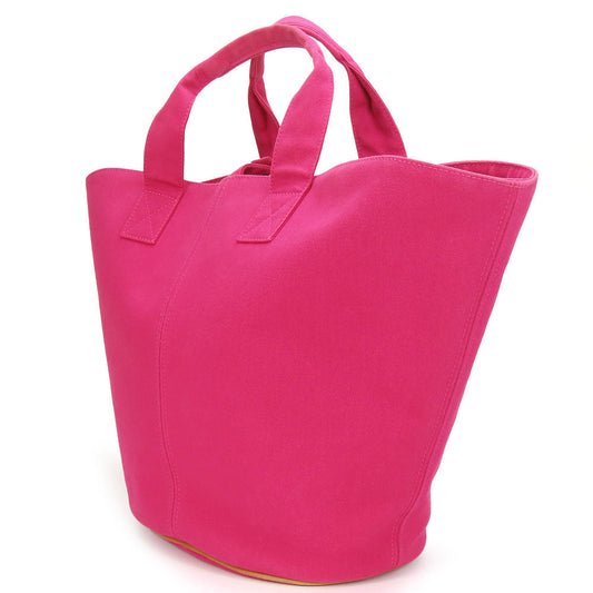 HERMES Tote Bag canvas pink Panier de Plage MM Women  d