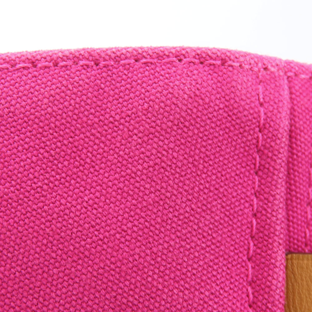 HERMES Tote Bag canvas pink Panier de Plage MM Women  d