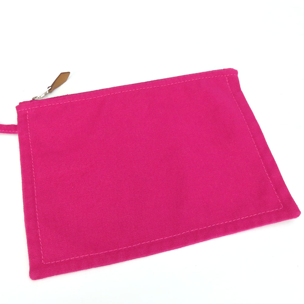 HERMES Tote Bag canvas pink Panier de Plage MM Women  d
