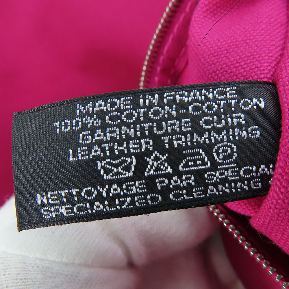 HERMES Tote Bag canvas pink Panier de Plage MM Women  d